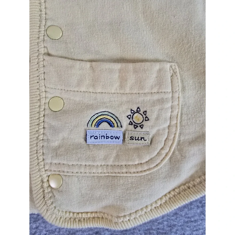 Vintage 1998 Gymboree Baby Cardigan Yellow Pastel Spring Abroad Snap Front 0-3m